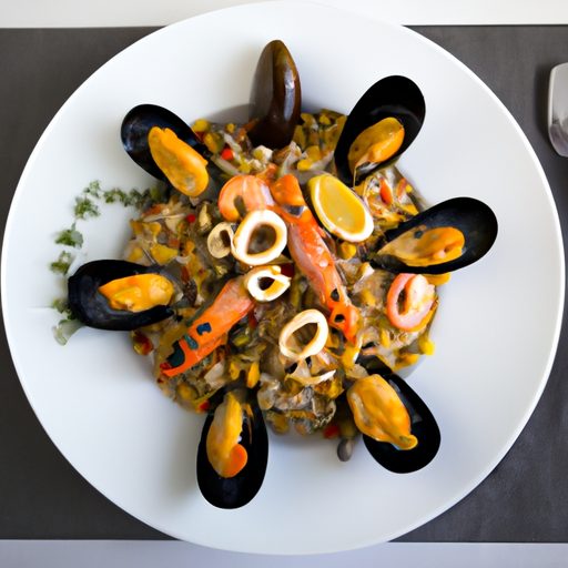 Pilaf méditerranéen aux fruits de mer