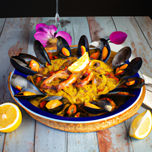 Paella aux fruits de mer et chorizo