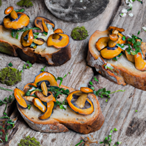 Crostini forestier aux champignons sauvages