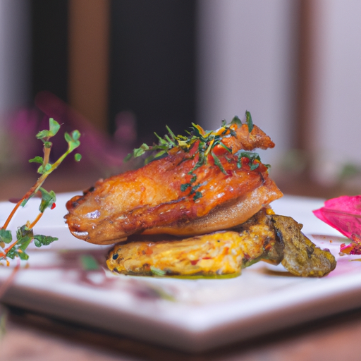 Poulet croustillant aux amandes et à la lavande