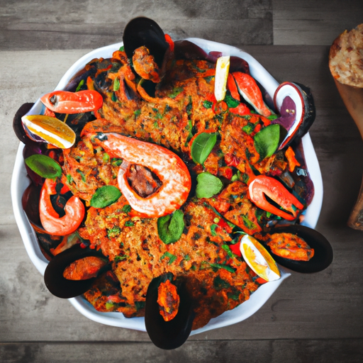 Paella aux fruits de mer et chorizo