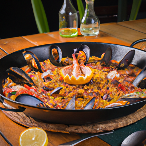 Paëlla aux fruits de mer et chorizo