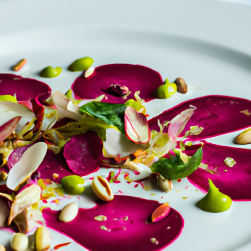 Carpaccio de betteraves aux pistaches