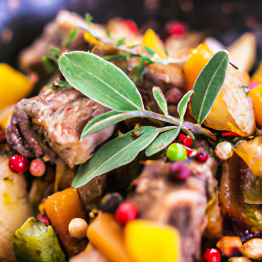Cassolette d'agneau aux fruits secs et épices
