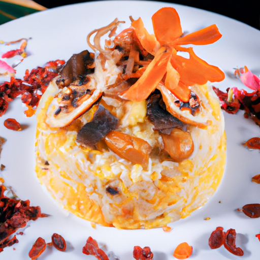 Riz safrané aux fruits secs et aux épices