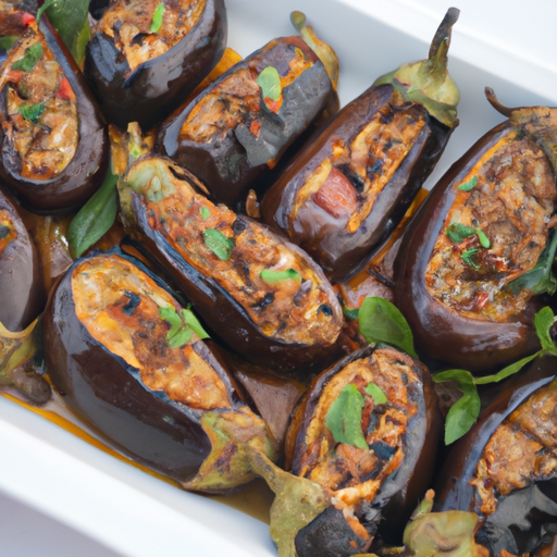 Aubergines farcies à la libanaise