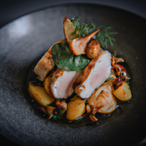 Émincé de poulet aux champignons sauvages