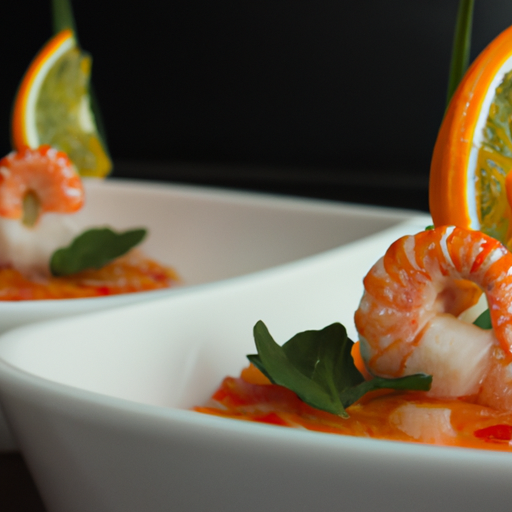 Cassolette de gambas croustillantes aux agrumes