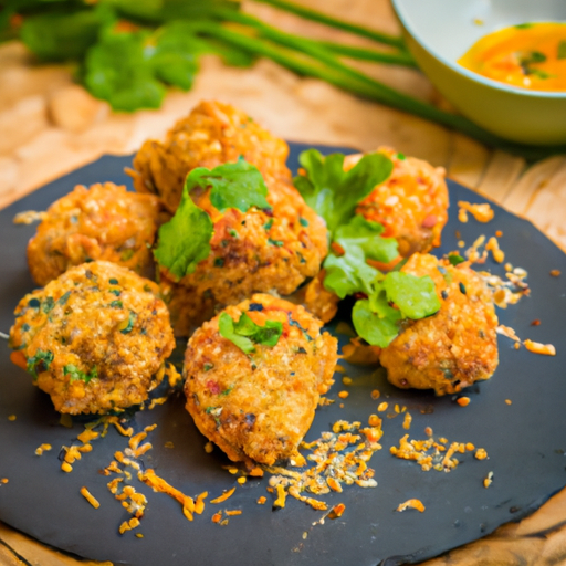 Boulettes de poulet croustillantes aux amandes et à la coriandre