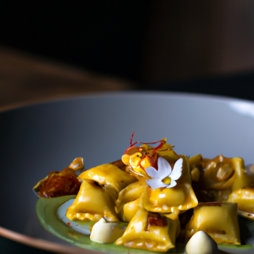 Ravioles croustillantes au chèvre, miel et noix