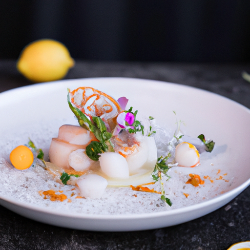 Carpaccio de saint-jacques aux agrumes