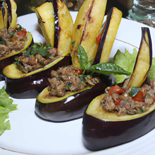 Aubergines farcies à la libanaise