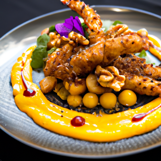 Croustillant de poulet au miel et à la moutarde