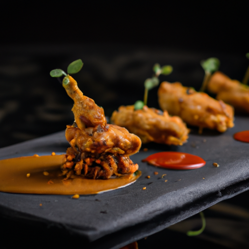 Croustillant de poulet au miel et sésame