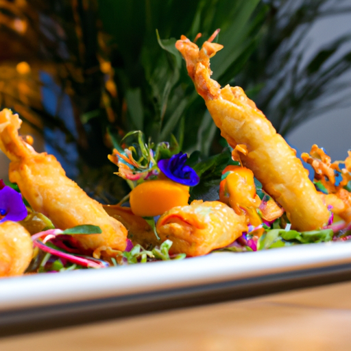 Rouleaux de printemps croustillants aux crevettes et à la mangue