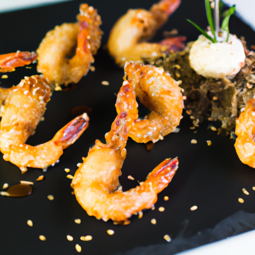 Crevettes croustillantes au sésame et à la noix de coco