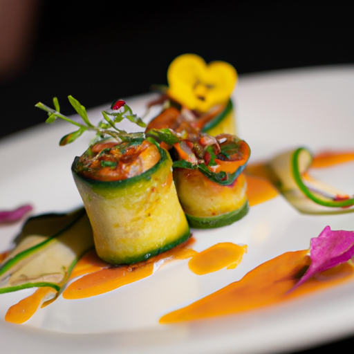 Roulés de courgettes farcies aux tomates confites