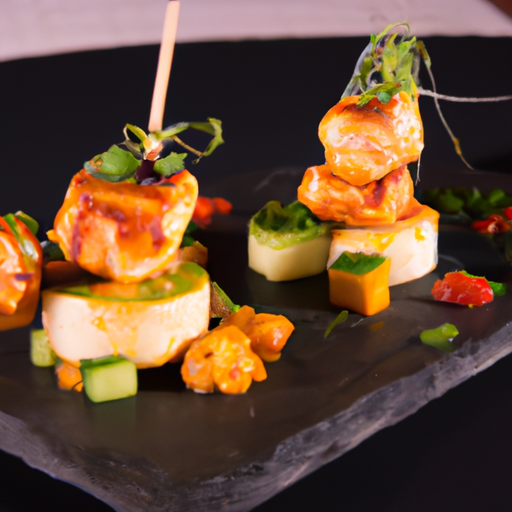 Brochettes de poulet à la mangue et à la sauce aigre-douce