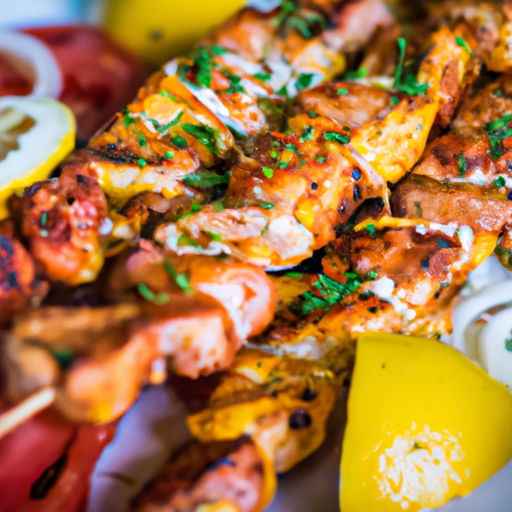 Brochettes de poulet marinées à la grecque