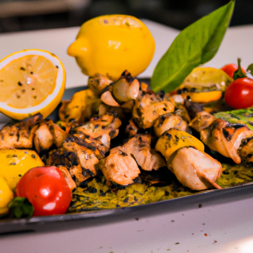 Brochettes de poulet mariné au zaatar
