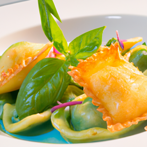 Raviolis croustillants aux crevettes et à la menthe