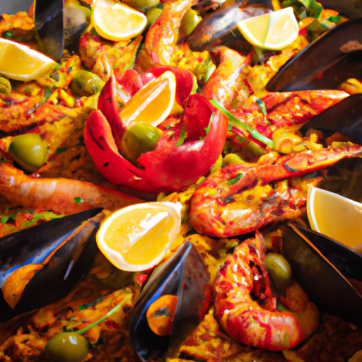 Paella aux fruits de mer et chorizo