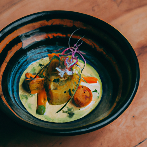 Curry de patates douces au lait de coco et pois chiches croustillants