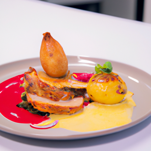 Parmentier exotique de patate douce et poulet caramélisé