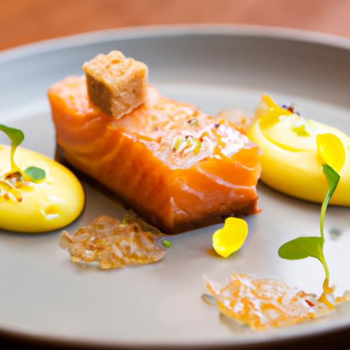 Pavés de saumon miel-citron et purée de panais