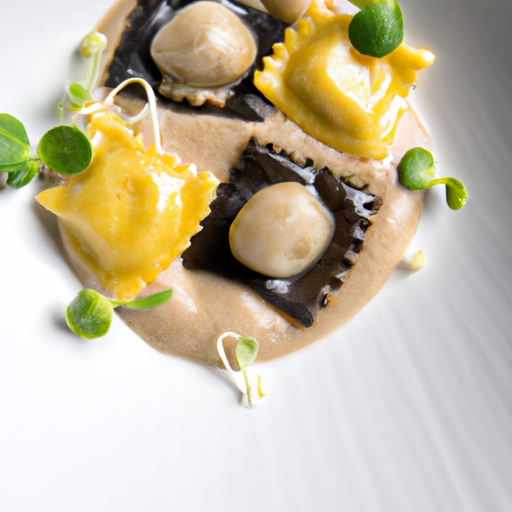 Raviolis croustillants à la truffe noire