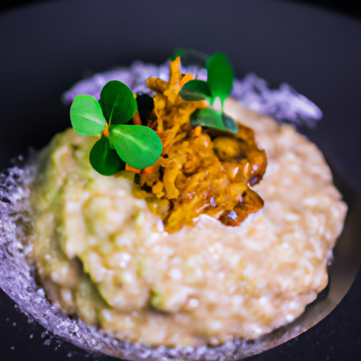 Risotto crémeux aux champignons sauvages et éclats de noisettes