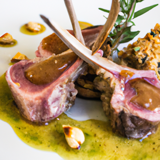 Côtes d'agneau croustillantes aux noisettes et romarin