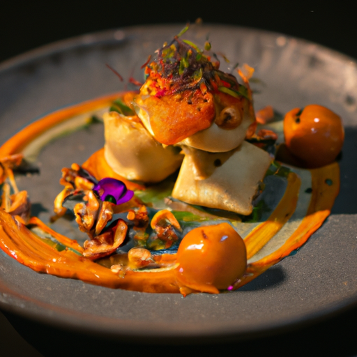Raviolis croustillants au potiron et aux noisettes
