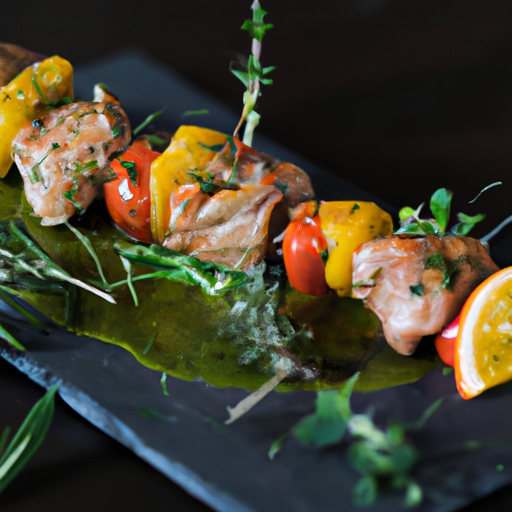 Brochettes de poulet mariné à la citronnelle et au miel