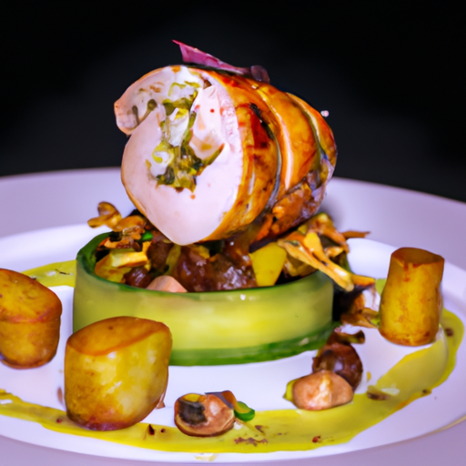 Poulet en croûte de pistaches et son écrasé de patates douces