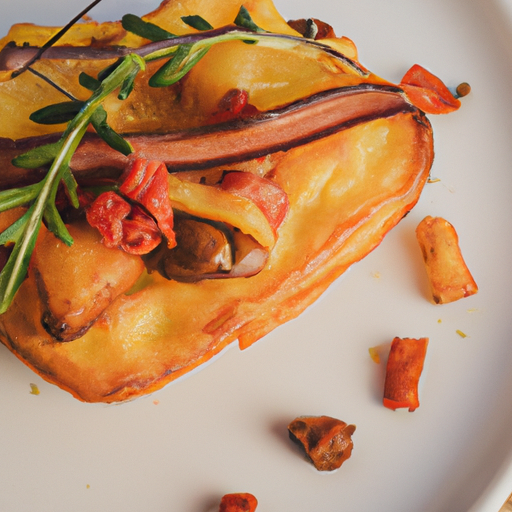 Galette de patate douce au chorizo croustillant