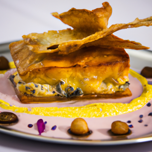 Pavé de saumon en croûte d'amandes et purée de patates douces à la vanille