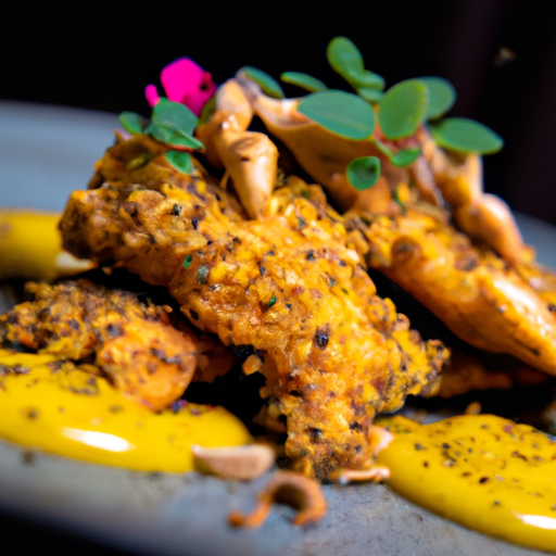 Poulet croustillant aux amandes et au miel