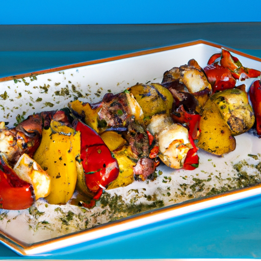 Brochettes de poulpe grillé à la grecque
