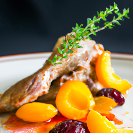 Cailles rôties au miel et abricots