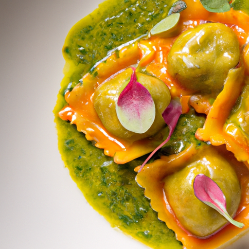 Raviolis croustillants au potiron et aux herbes fraîches