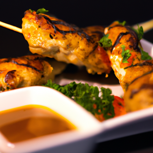 Brochettes de poulet croustillant au sirop d'érable