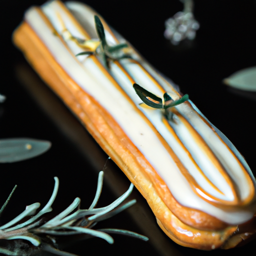 Éclair au citron et au romarin