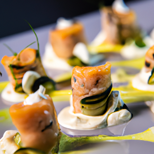 Roulés de saumon fumé aux asperges et fromage frais