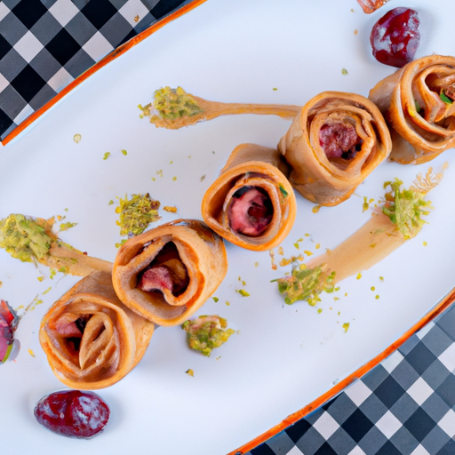 Roulés de crêpes au confit de figues et crème de mascarpone