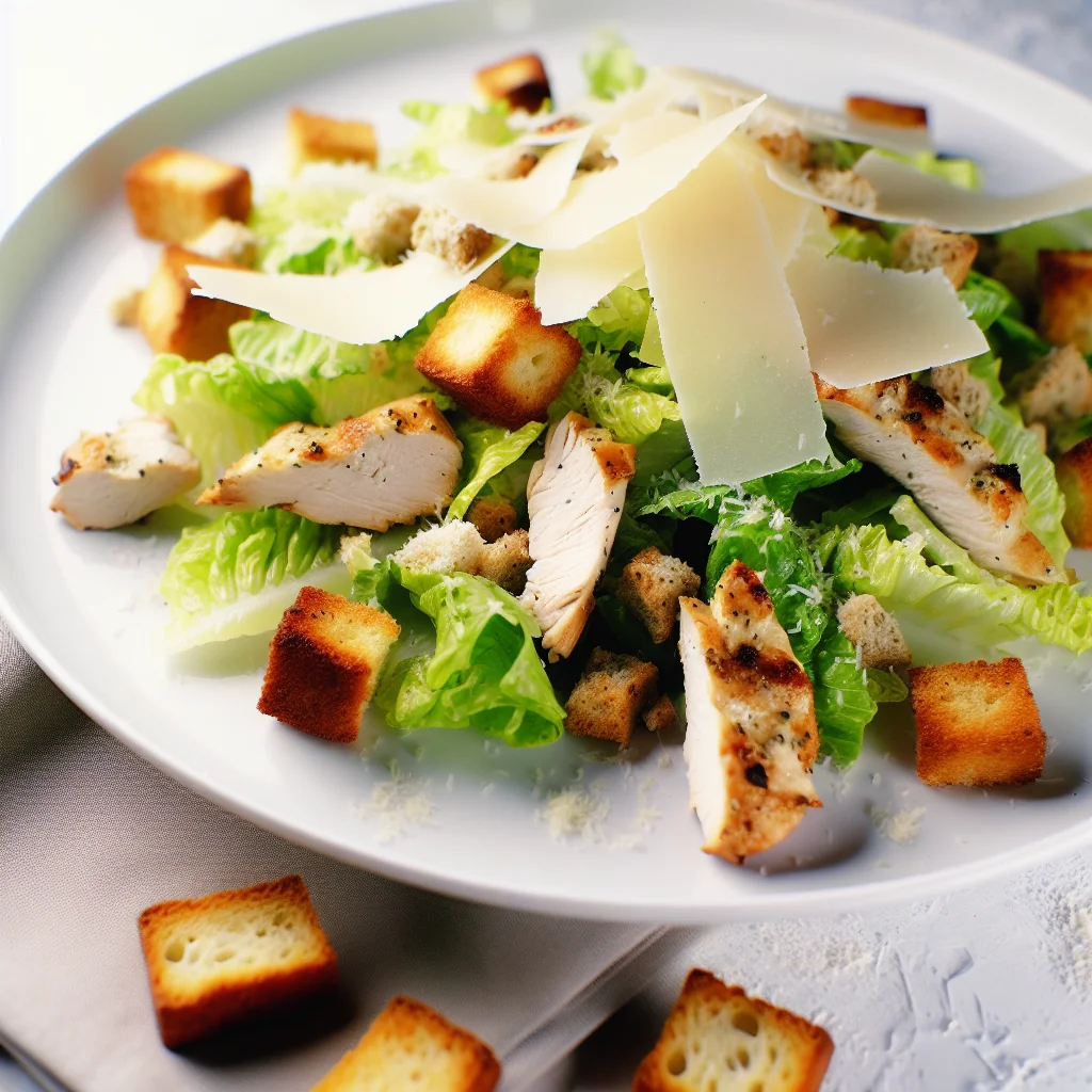 Salade César allégée et croquante