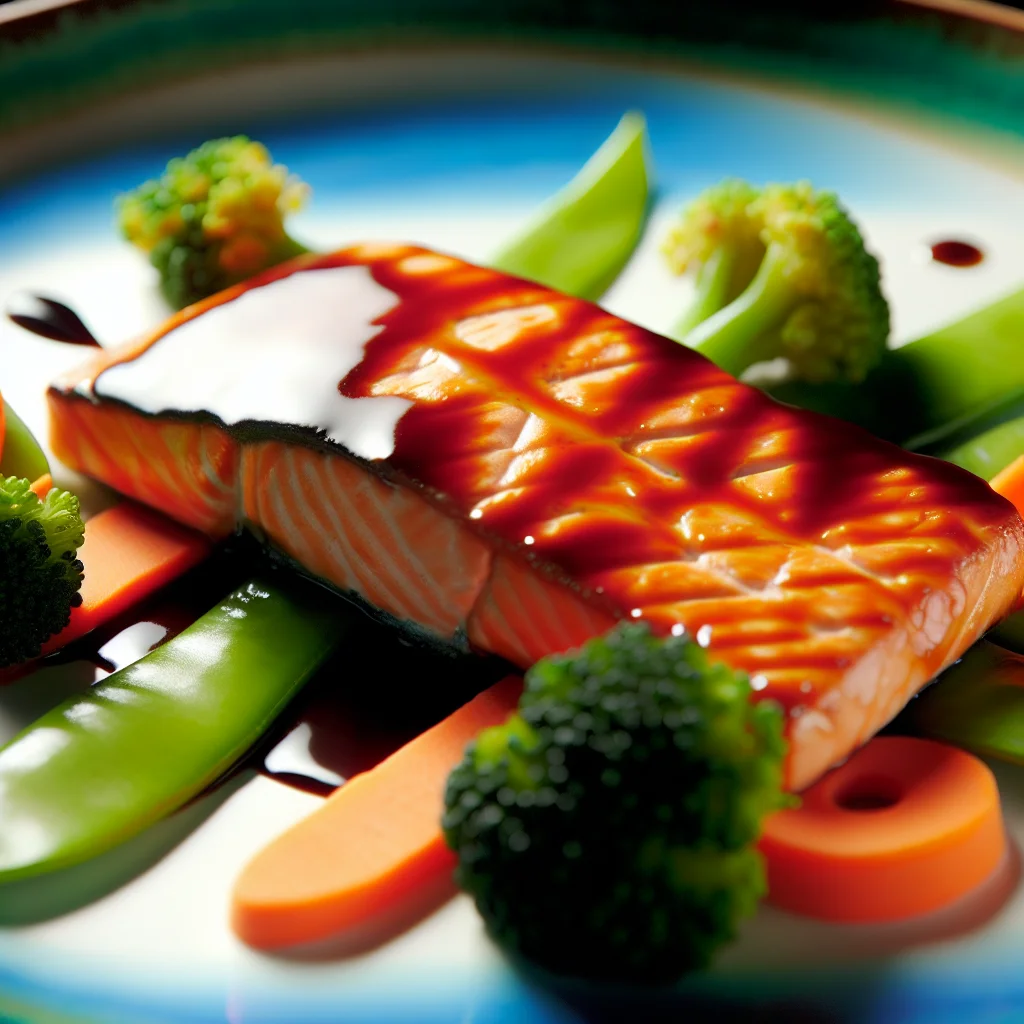 Saumon Teriyaki express aux légumes croquants