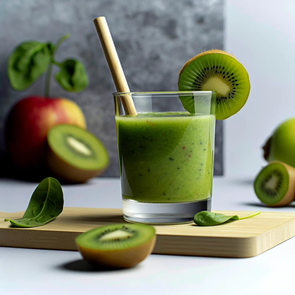 Smoothie Énergisant au Kiwi et Épinards