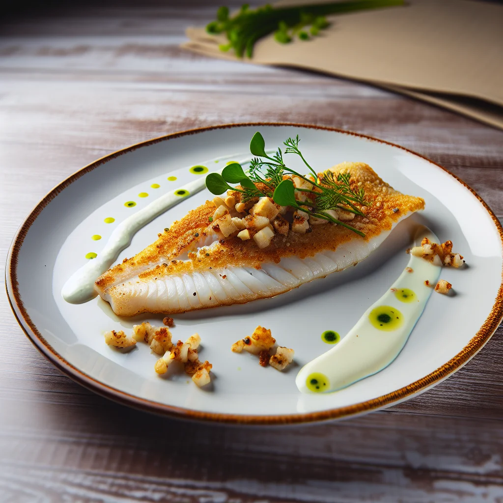Sole en Croûte de Noix et Sauce au Beurre Blanc