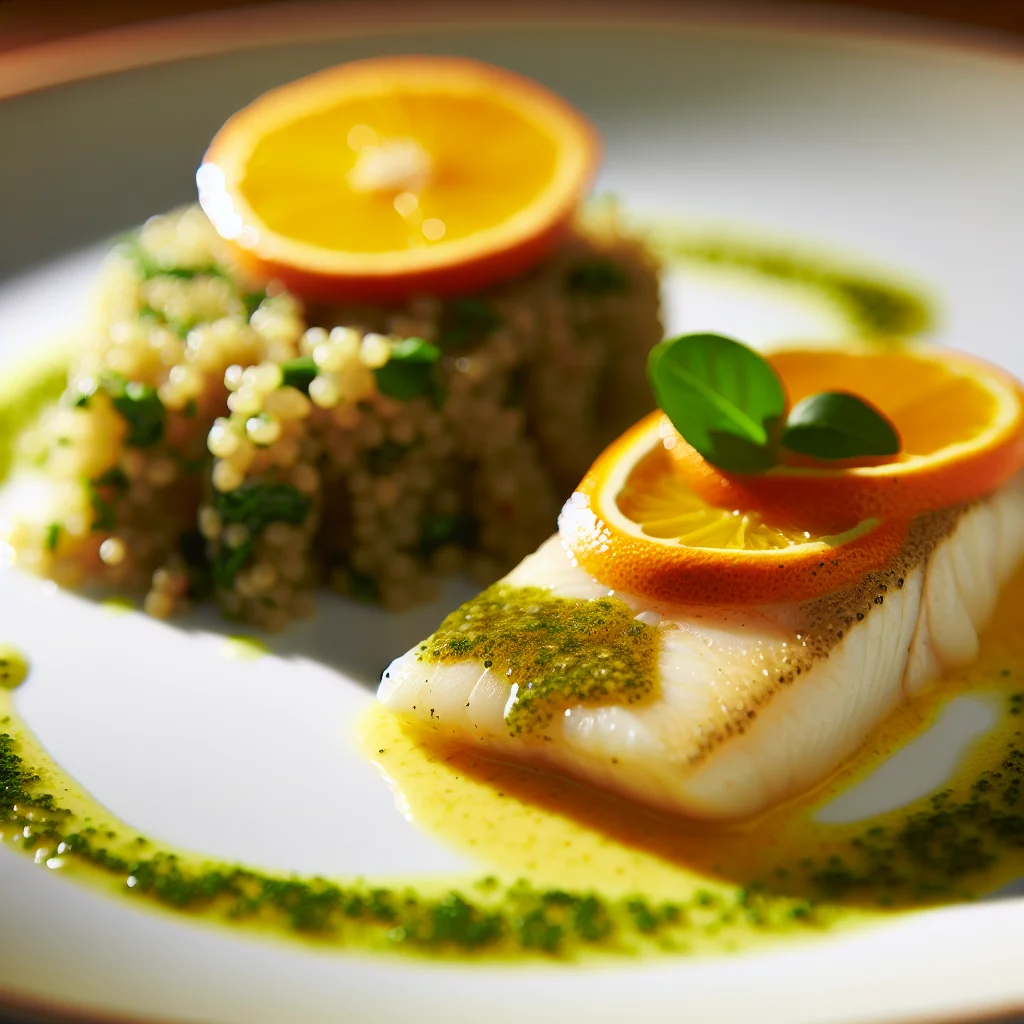 Sole Meunière aux Agrumes et Quinoa aux Herbes